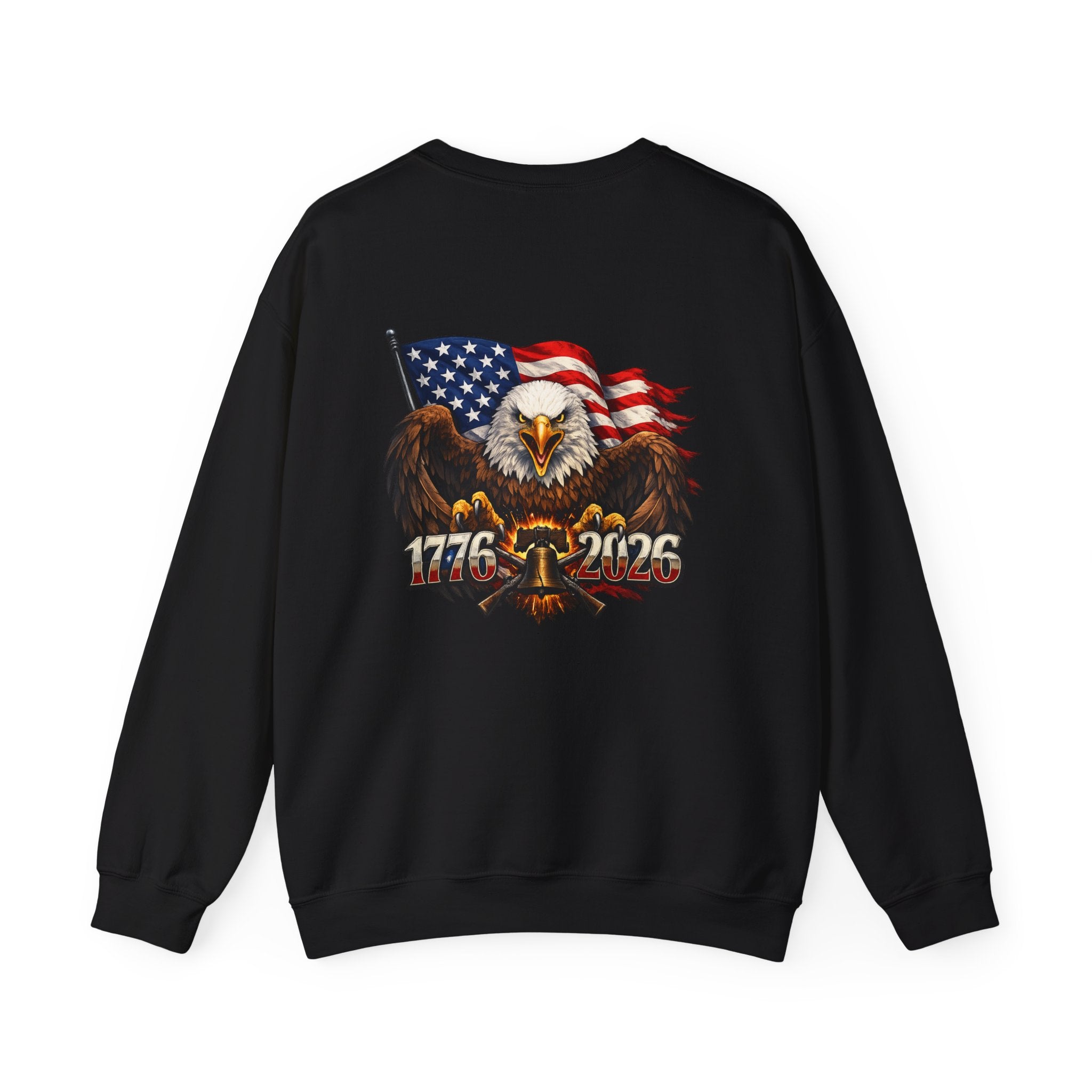 Crewneck Sweatshirt — Retro Eagle Banner 'America' Chest Logo