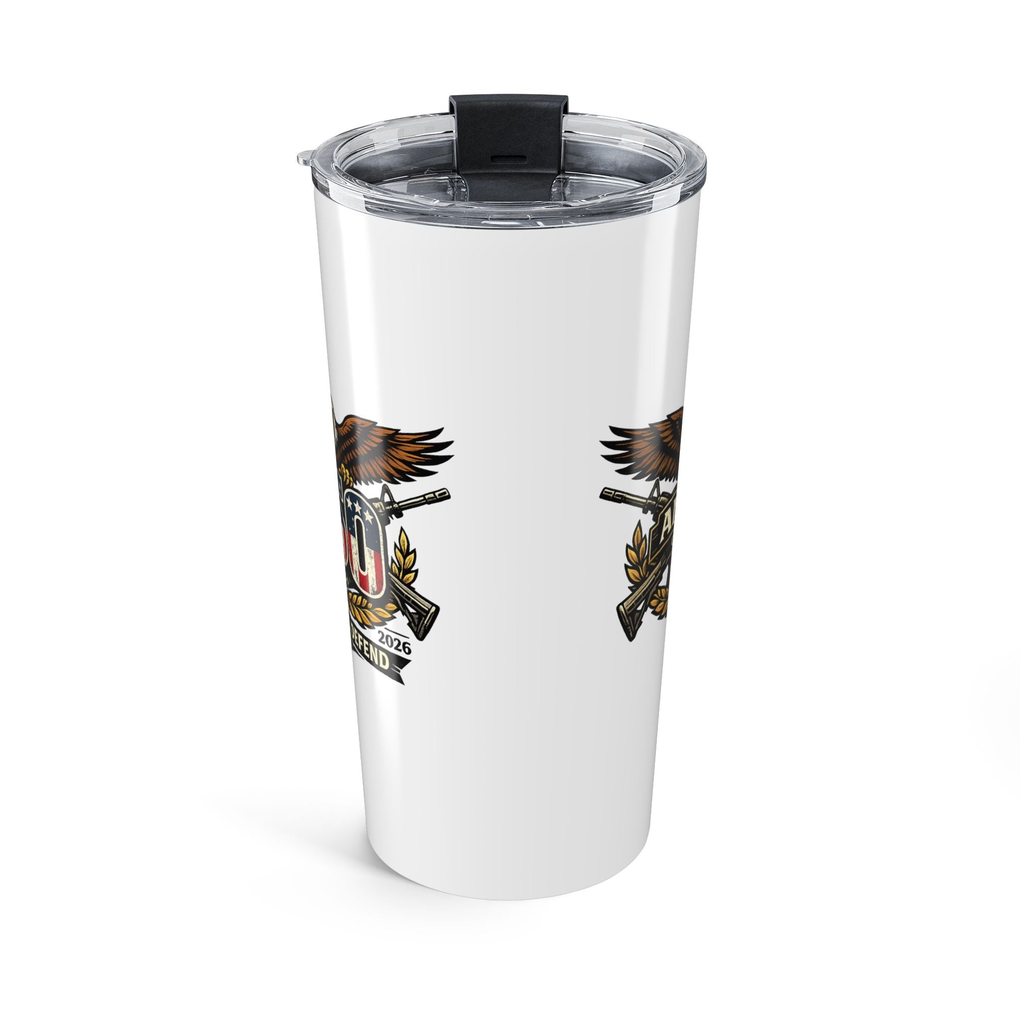 20oz Military Eagle Crest Tumbler – Insulated Travel Cup