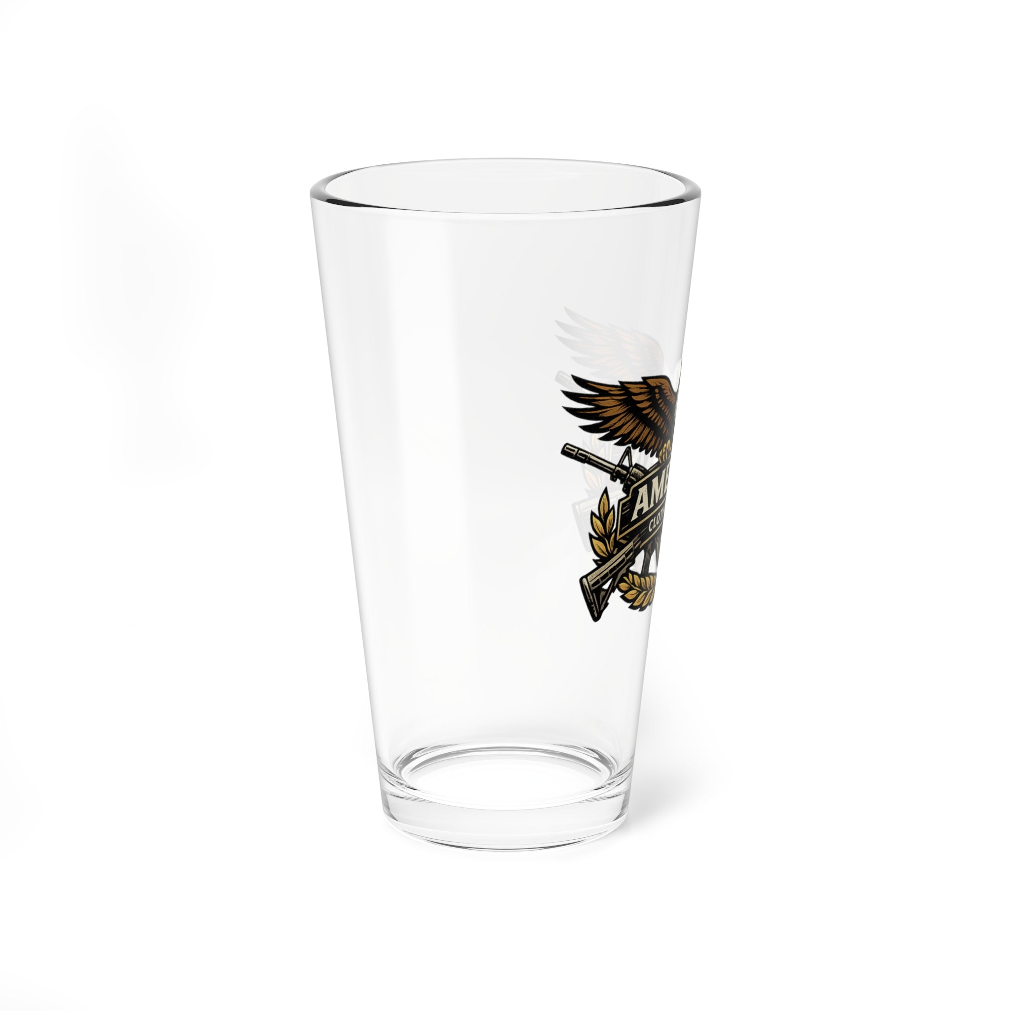 16oz Mixing Glass with American Eagle Crest – Patriotic Barware