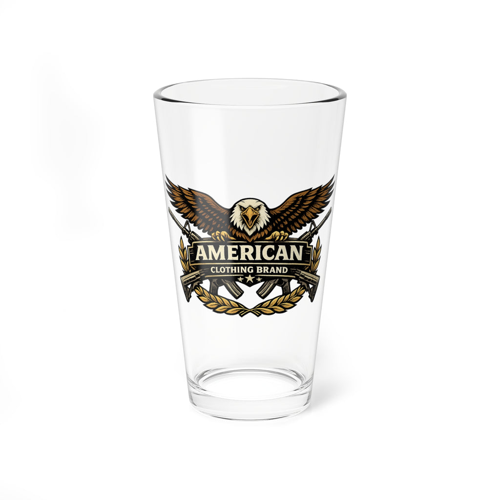 16oz Mixing Glass with American Eagle Crest – Patriotic Barware