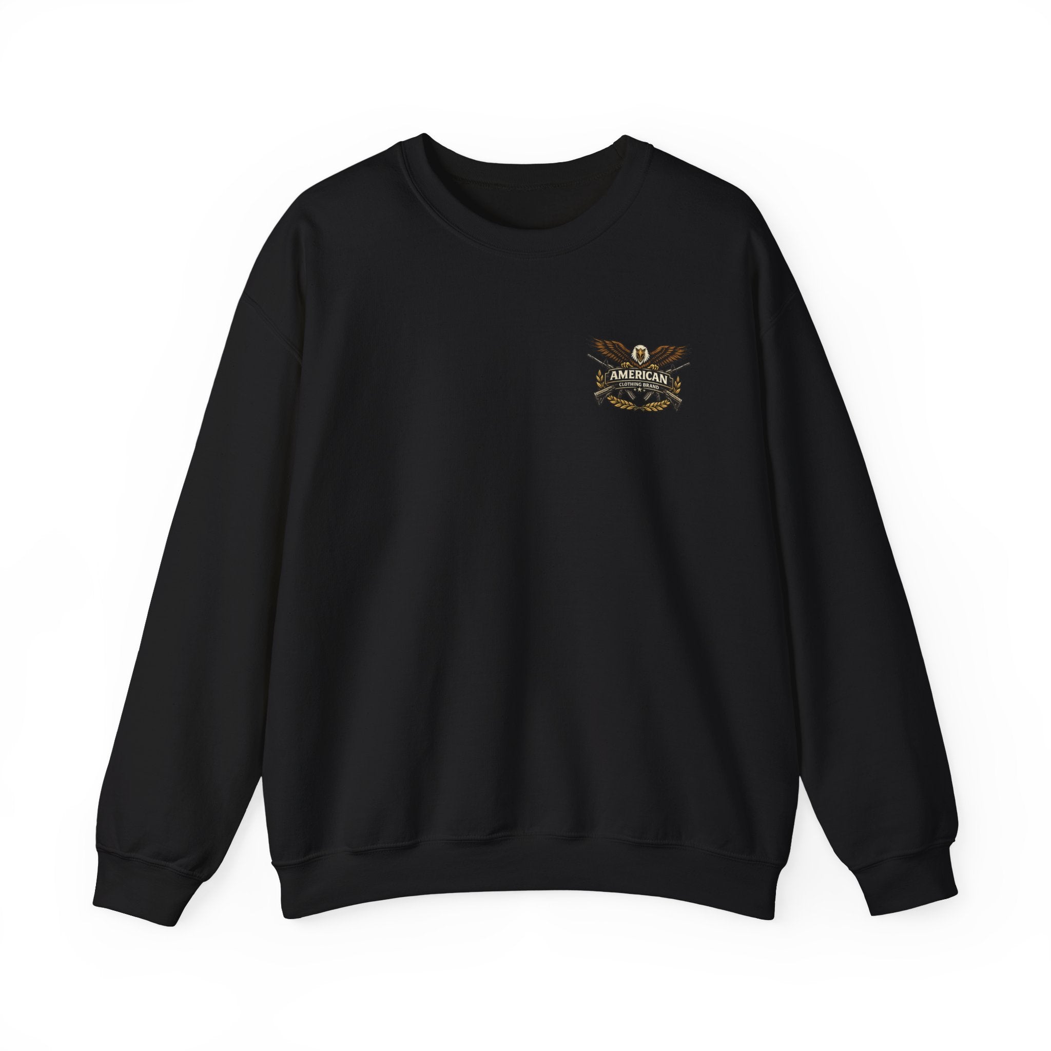 Crewneck Sweatshirt — Retro Eagle Banner 'America' Chest Logo