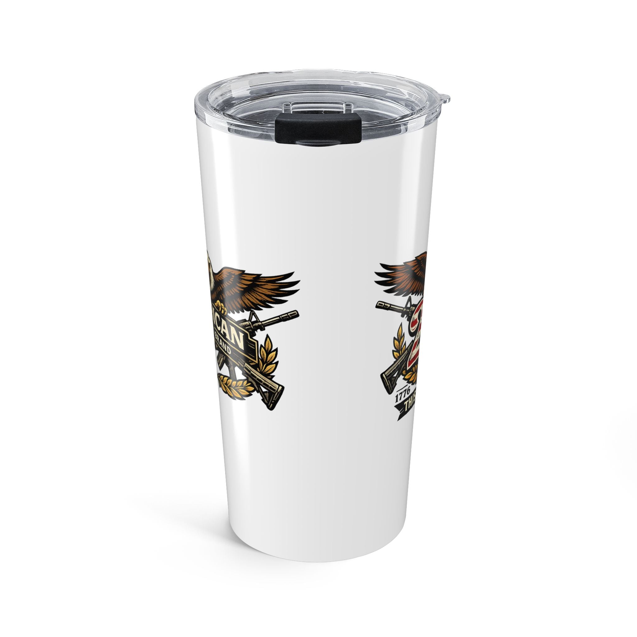 20oz Military Eagle Crest Tumbler – Insulated Travel Cup