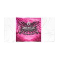 American Eagle Beach Towel — Pink Patriotic Flamingo Design