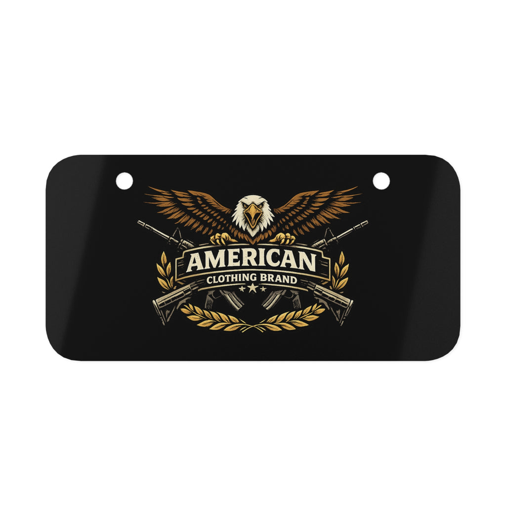 American Eagle Motorcycle License Plate— Patriotic Metal Car Decor