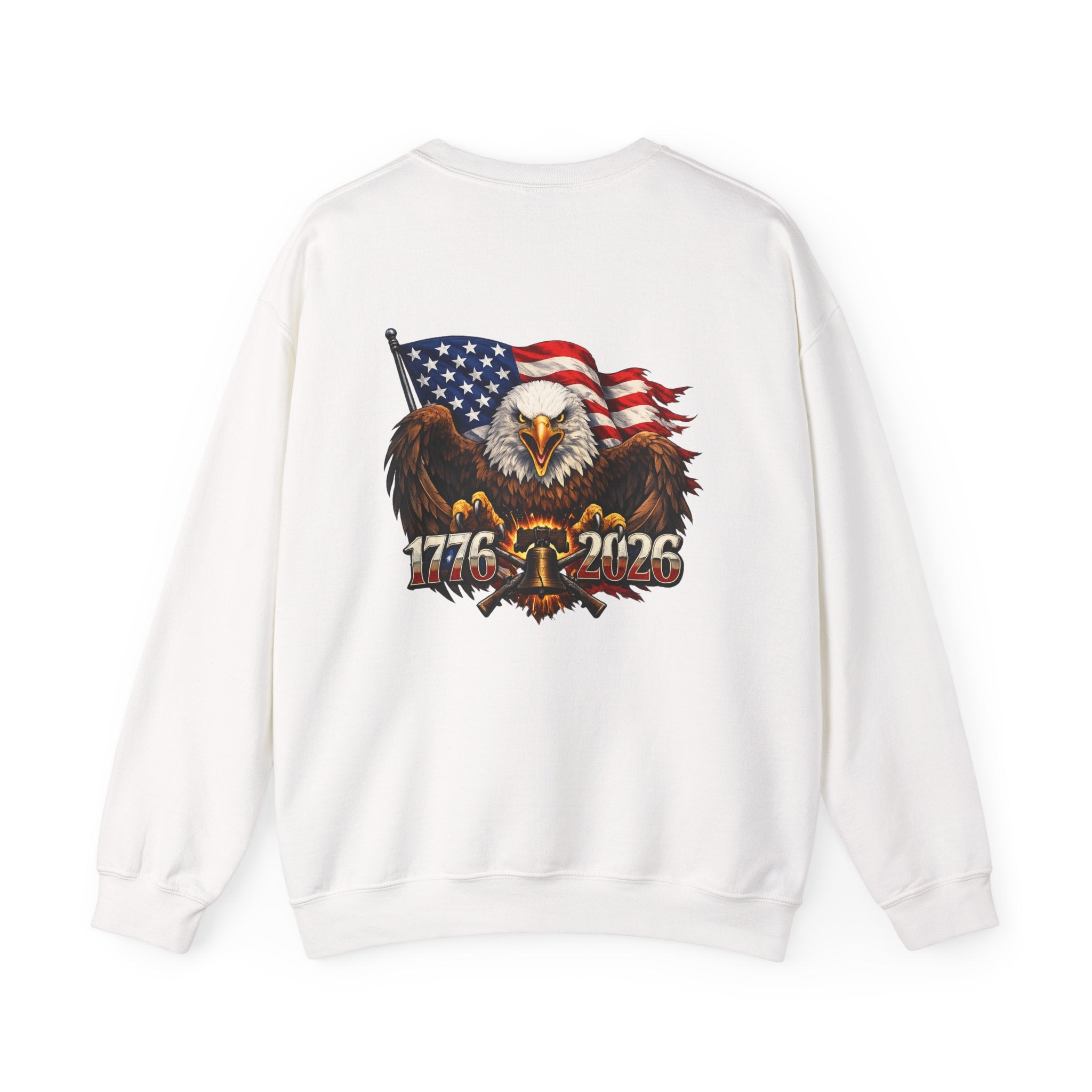 Crewneck Sweatshirt — Retro Eagle Banner 'America' Chest Logo