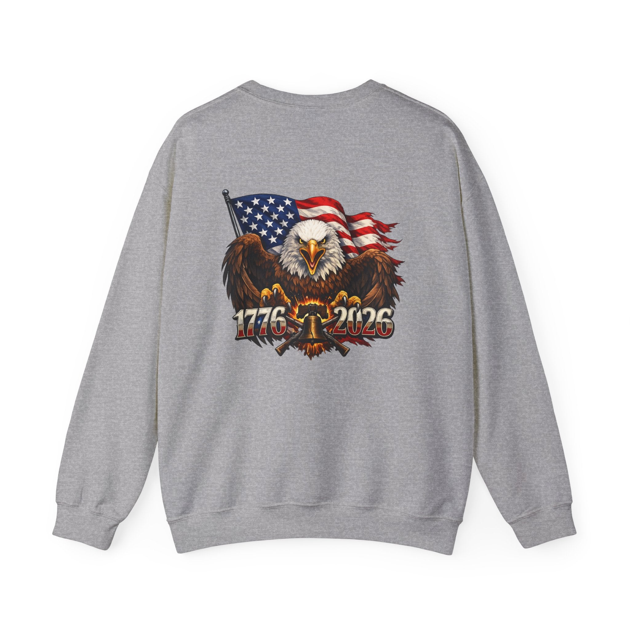 Crewneck Sweatshirt — Retro Eagle Banner 'America' Chest Logo