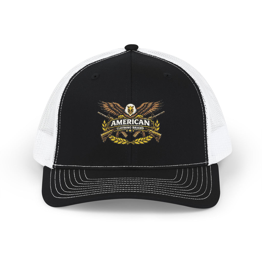 American Eagle Trucker Cap – Patriotic Snapback Mesh Hat