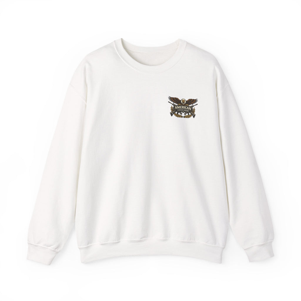 Crewneck Sweatshirt — Retro Eagle Banner 'America' Chest Logo