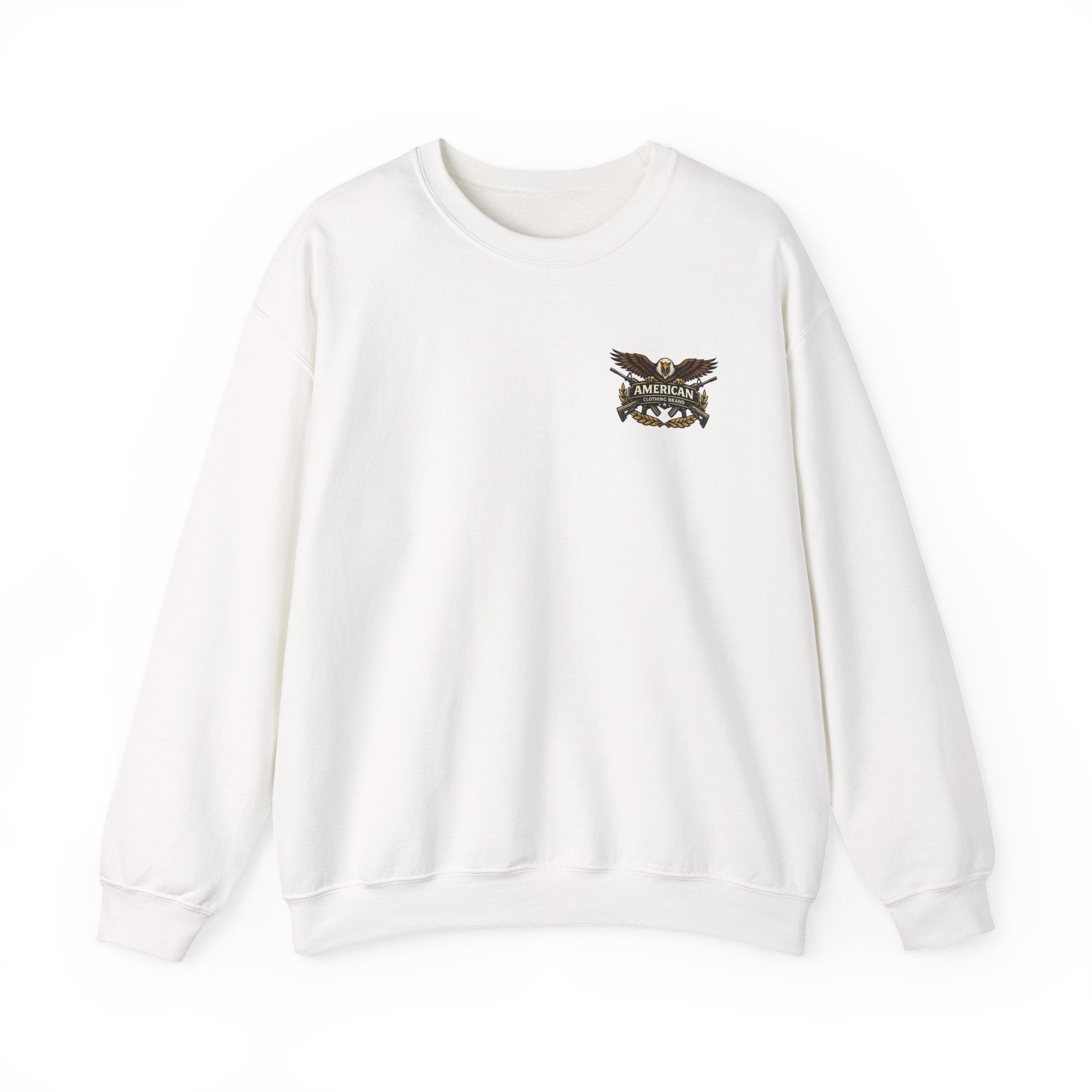 Crewneck Sweatshirt — Retro Eagle Banner 'America' Chest Logo