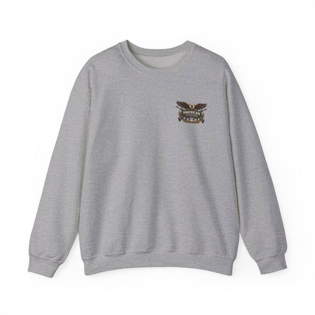Crewneck Sweatshirt — Retro Eagle Banner 'America' Chest Logo