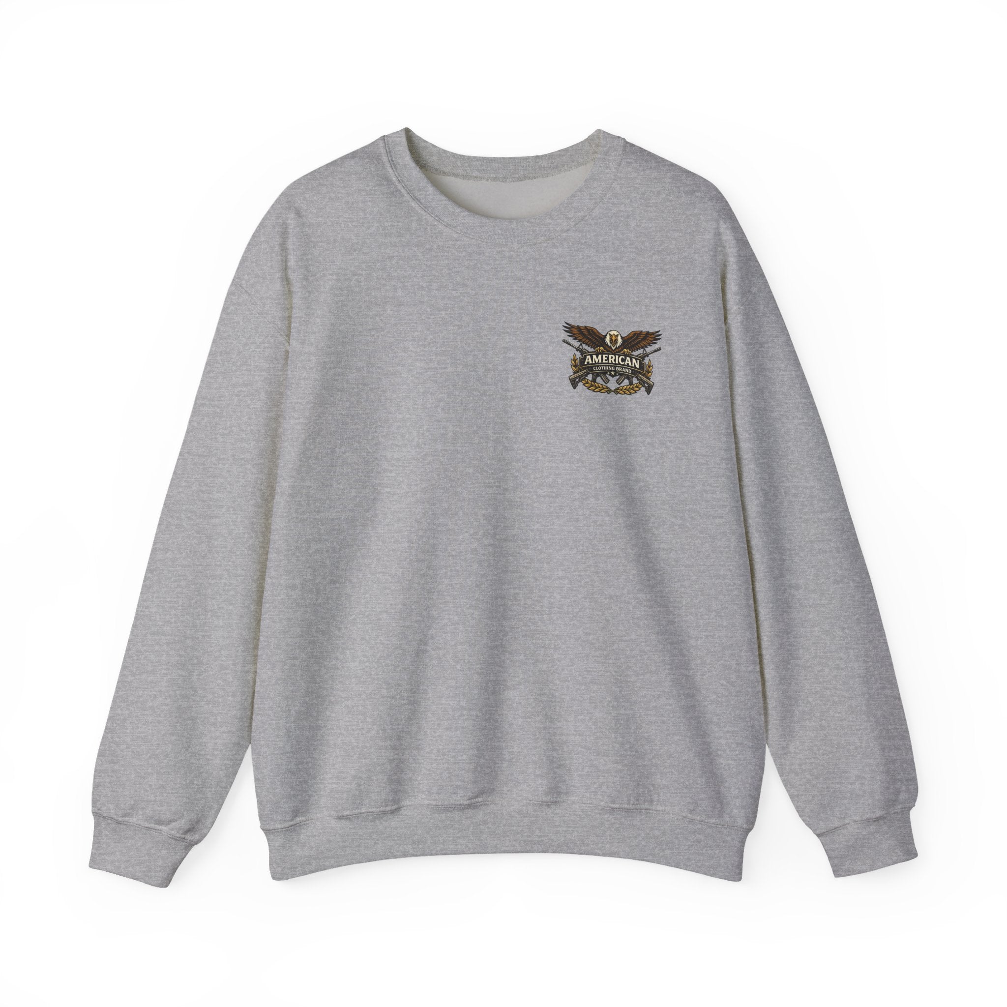 Crewneck Sweatshirt — Retro Eagle Banner 'America' Chest Logo