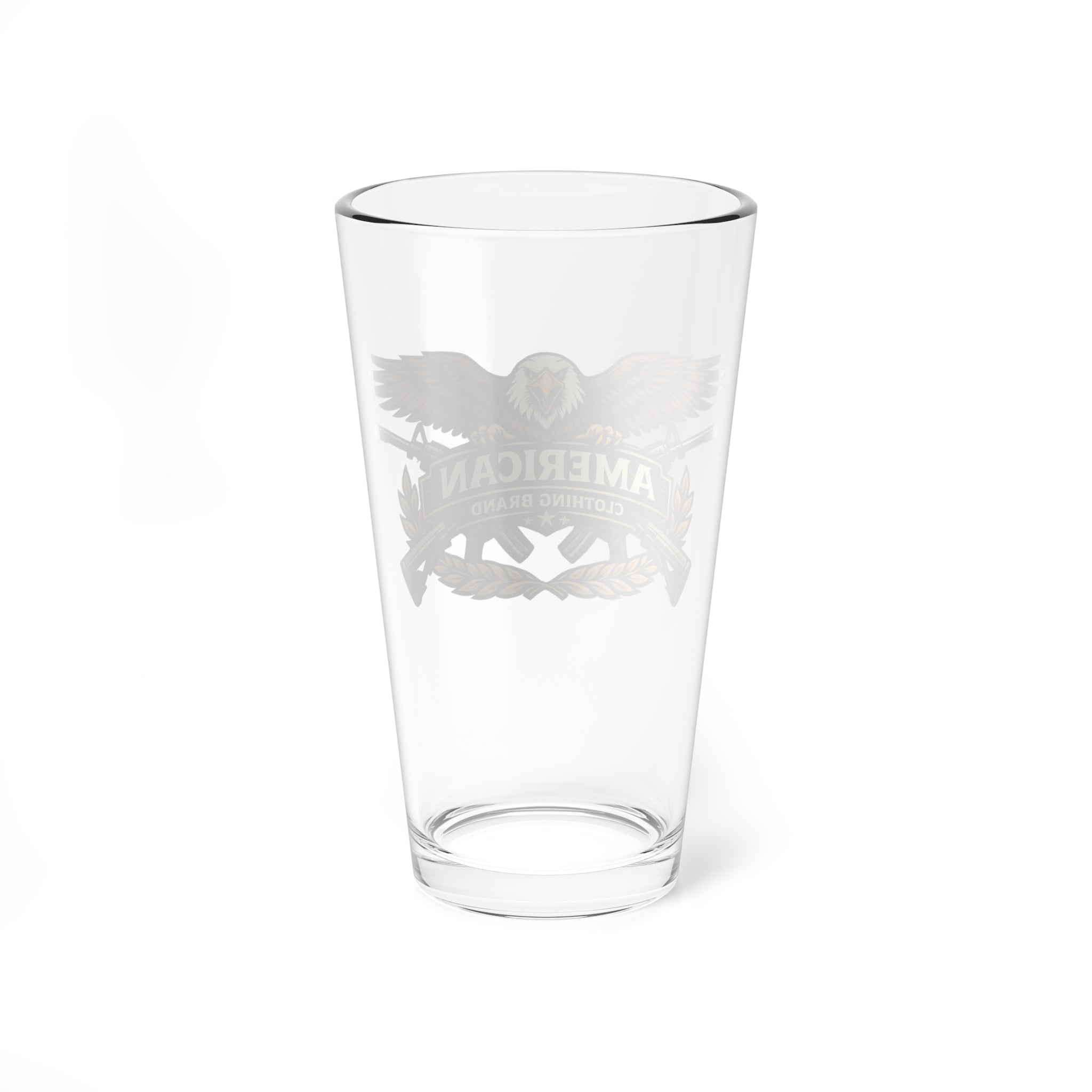 16oz Mixing Glass with American Eagle Crest – Patriotic Barware