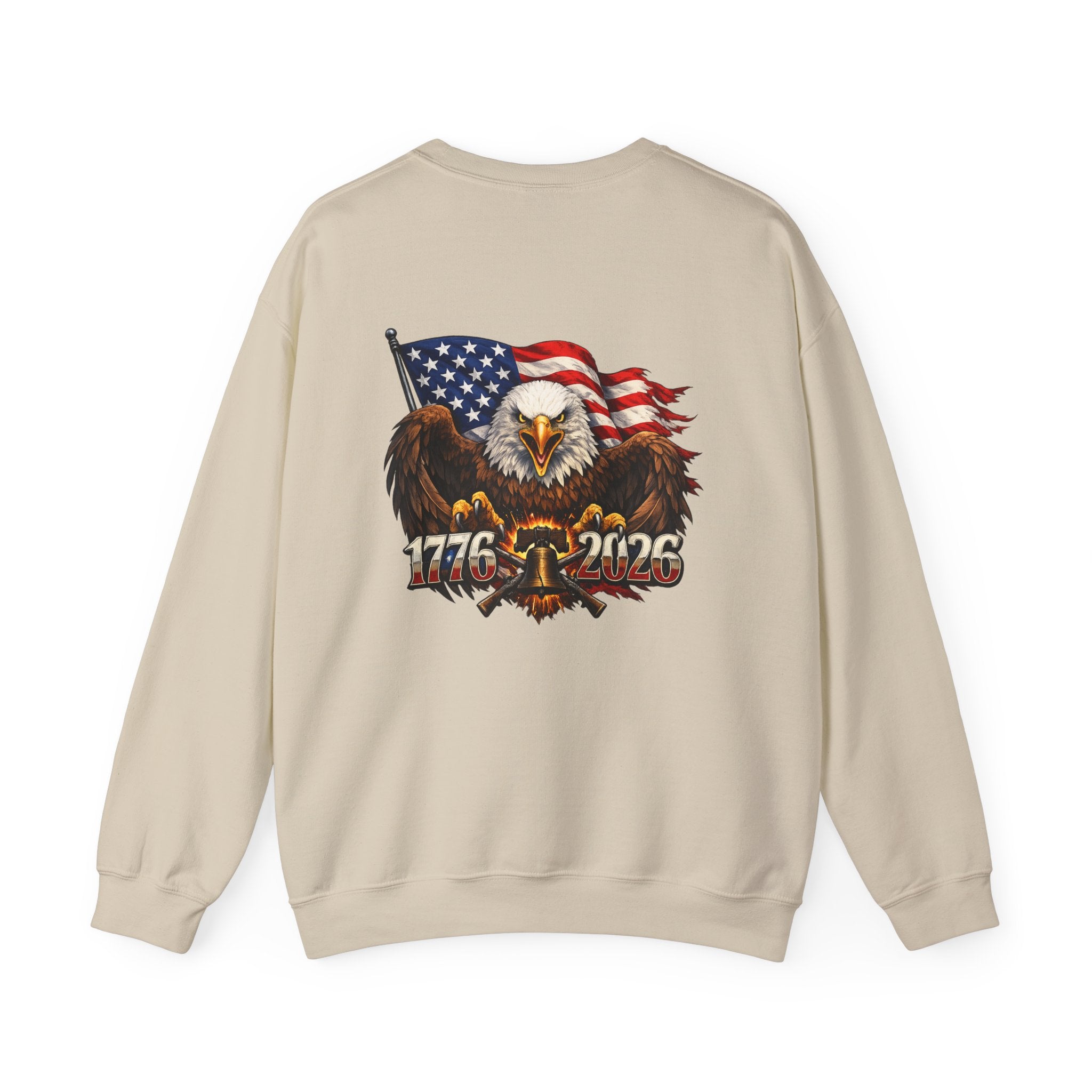 Crewneck Sweatshirt — Retro Eagle Banner 'America' Chest Logo