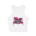 American Eagle Graphic Tank Top — Pink Patriotic Racer Crop